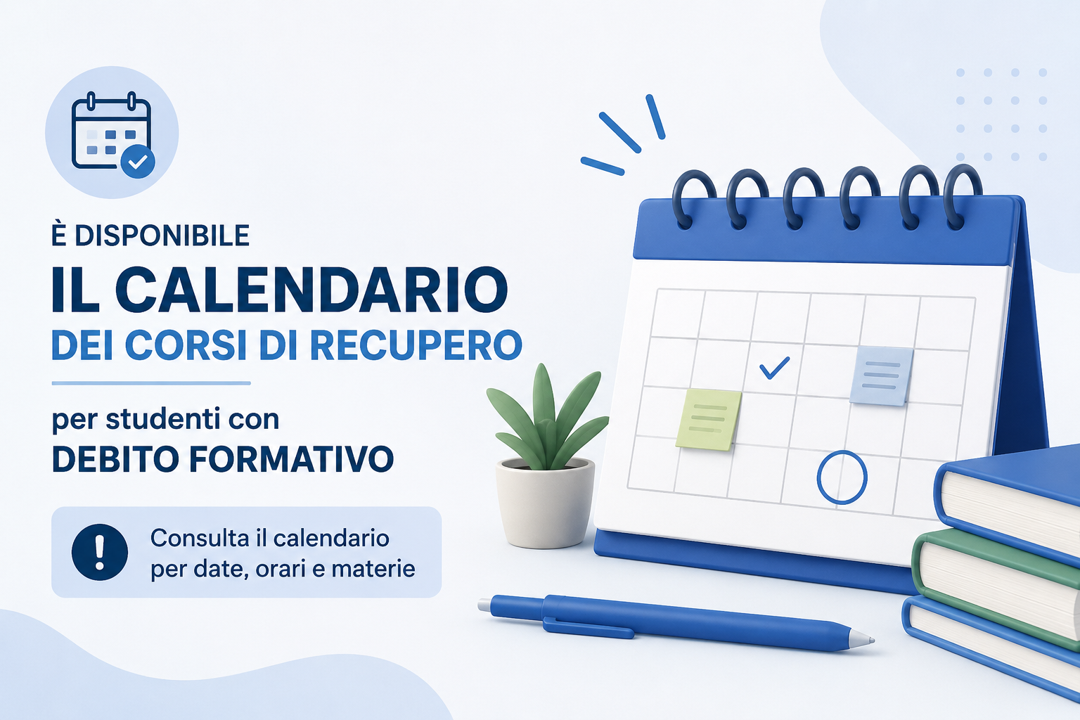 Corsi di recupero per gli studenti con debito formativo