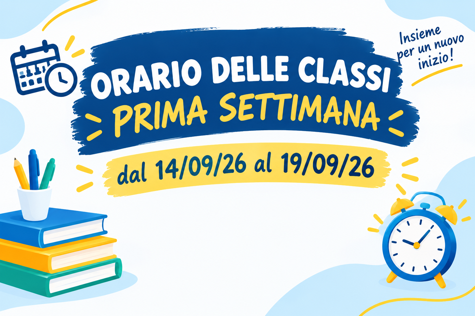 Orario prima settimana