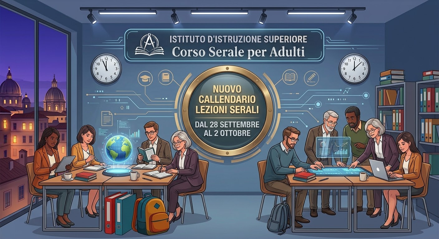 Orario corsi serali dal 28 settembre al 2 ottobre